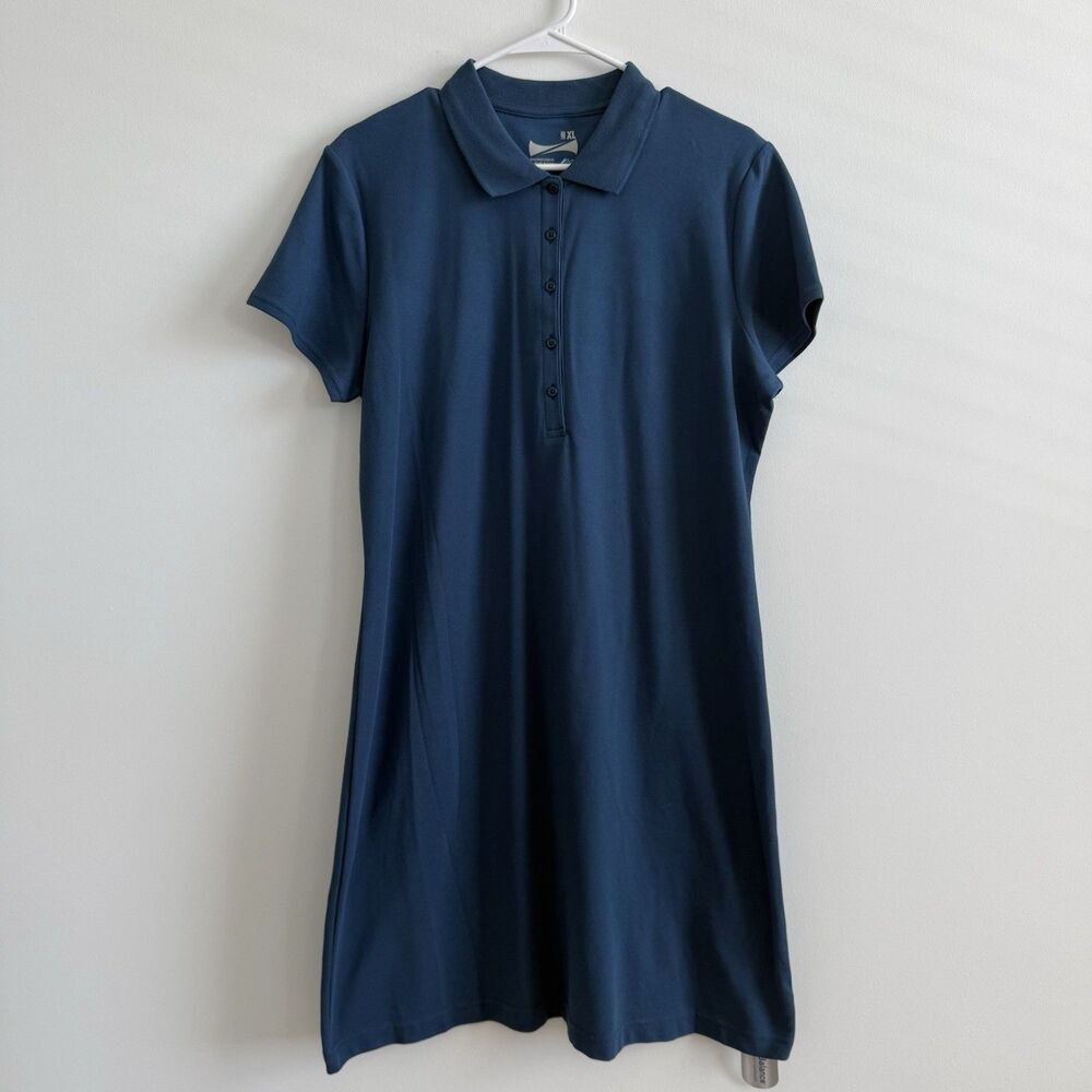 Zorrel NWT Blue Club Polo T-Shirt Dress Dri-Balance Golf Tennis Outdoors Sz XL